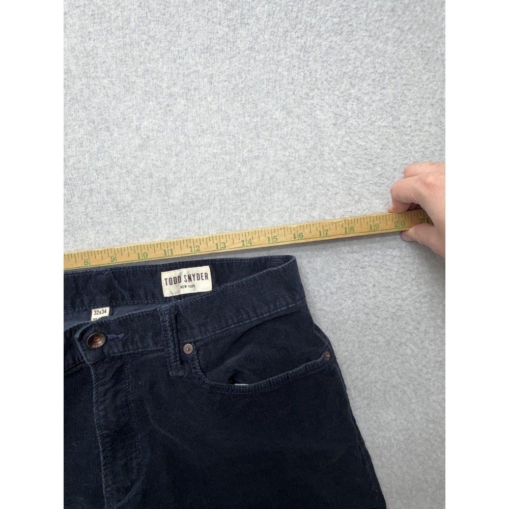 Todd Snyder Corduroy Pants Mens 32x33 Navy Stretch 5 Pocket Chino Casual - Picture 5 of 10